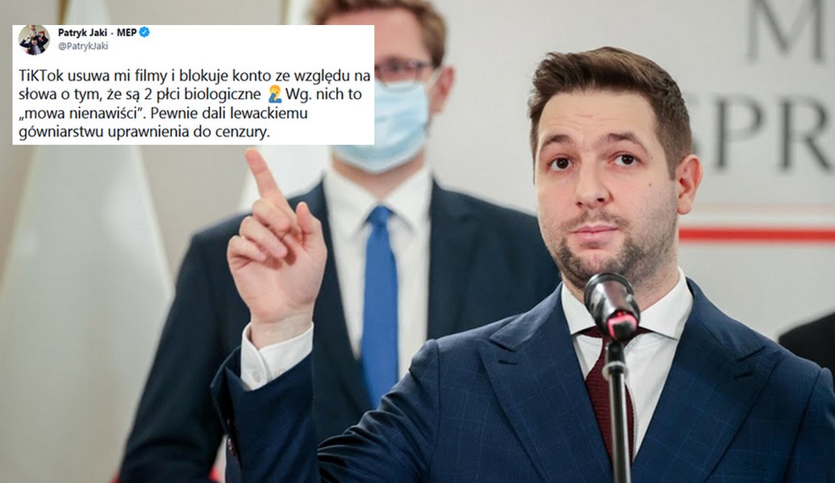 Patryk Jaki obrażony za bana na TikToku, oskarża administrację o bycie "lewackim gówniarstwem"
