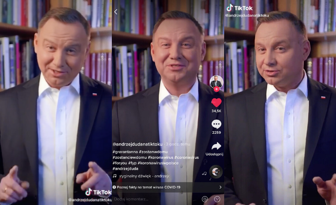 Wszyscy się nudzimy, ale Andrzej Duda założył kanał na TikToku