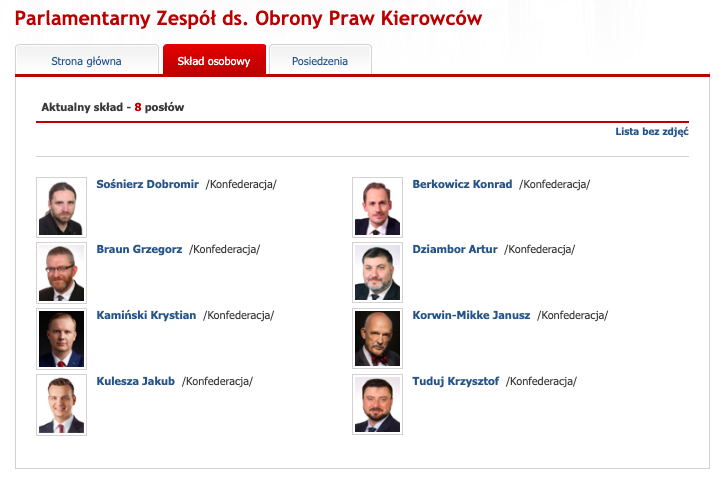 Konfederacja stworzyła w Sejmie zespół do spraw obrony praw kierowców