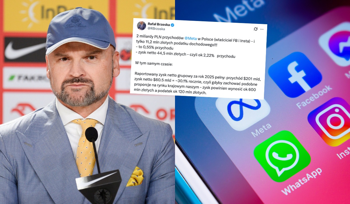 Brzoska dopytuje się, dlaczego Meta wciąż płaci w Polsce niziutkie podatki, a polskie firmy zwykłe