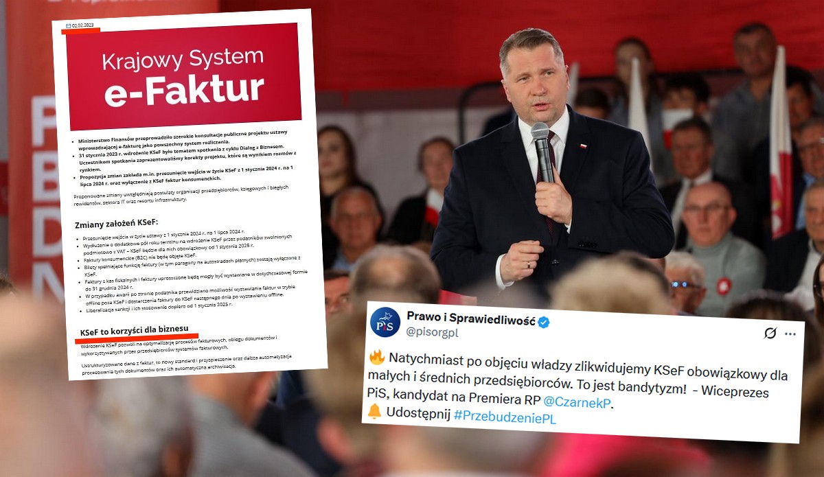 PiS chce likwidacji KSeF, który sam promował jako korzyść dla biznesu