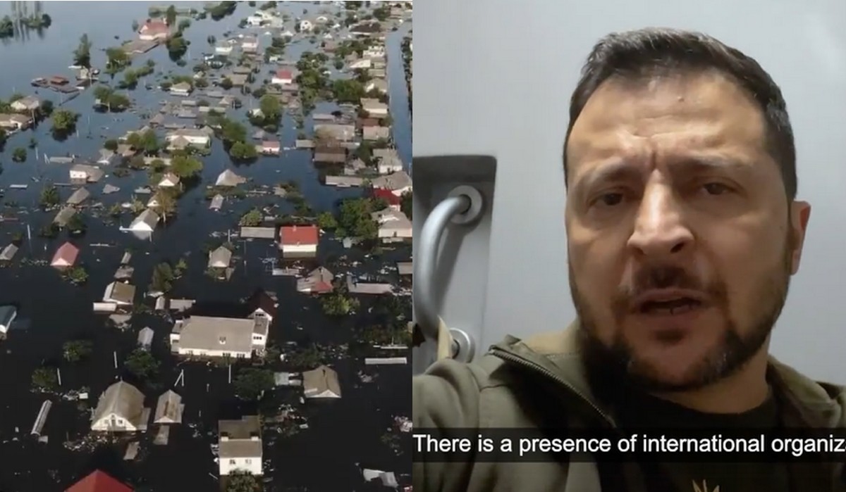 Zełenski: przez Rosjan powódź zalewa magazyny chemiczne i cmentarze wąglikowe, to jak drugi Czarnobyl