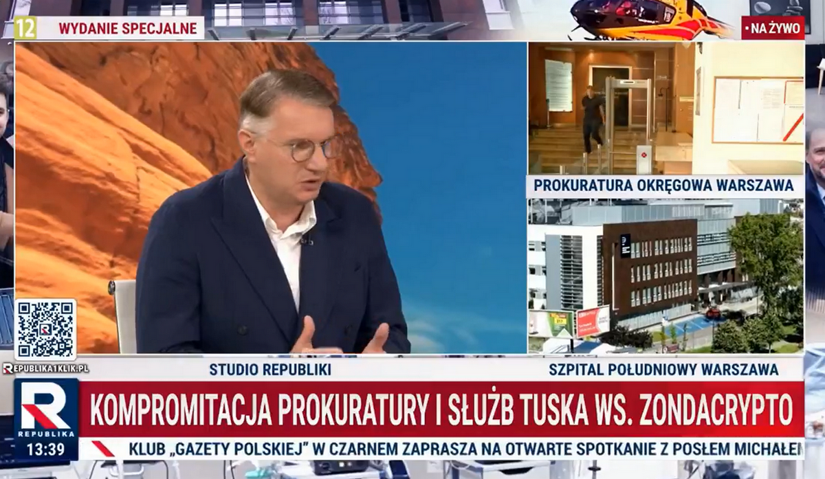 Poseł Wipler pytany o branie pieniędzy od Zondacrypto przypomniał, że TV Republika też brała