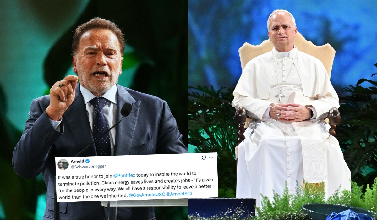 Papież i Arnold Schwarzenegger wzywają do bycia "krzyżowcami w sprawie ochrony środowiska"
