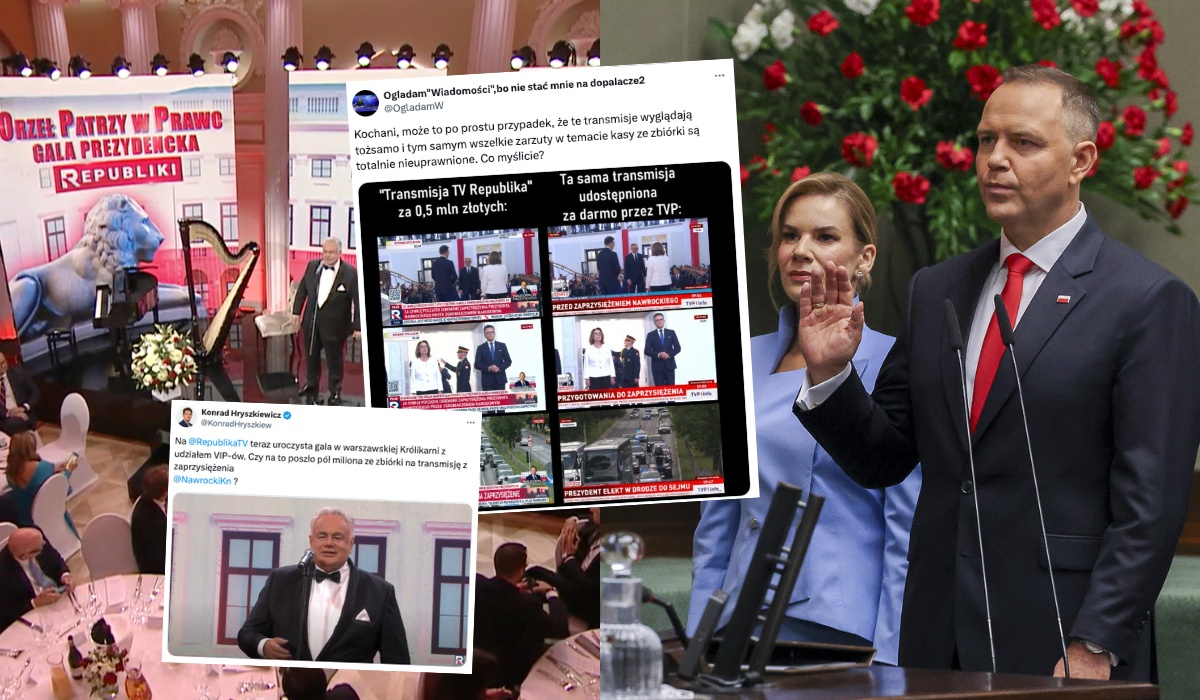 TV Republika zebrała prawie 500 tys zł na "transmisję zaprzysiężenia", pokazała to co w TVP, a potem zrobiła imprezę