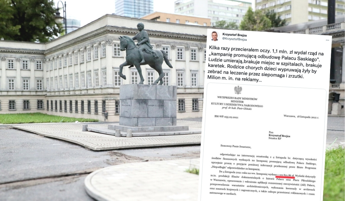 Koszt Pałacu Saskiego zwiększyła kampania przekonująca, że to dobry pomysł na wydawanie pieniędzy w pandemii