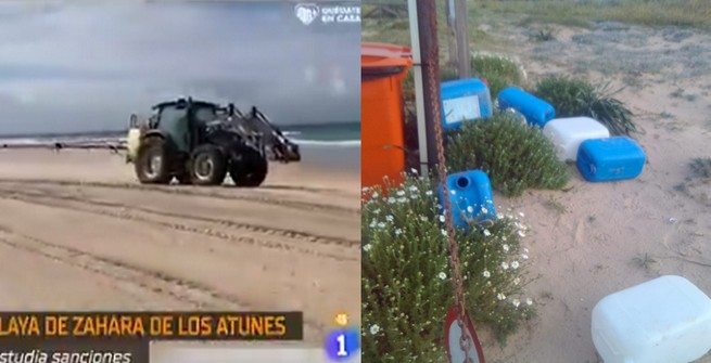 Hiszpanie w obawie przed koronawirusem "odkazili" plażę chlorem