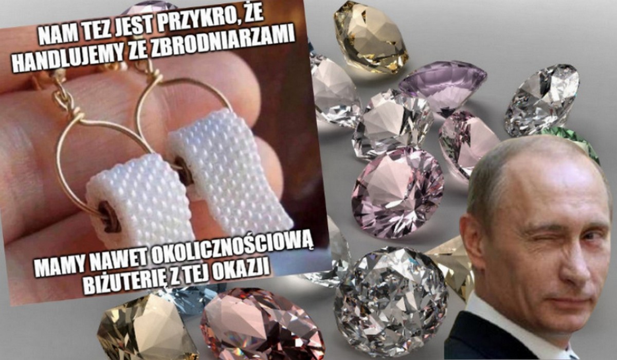Belgia chciałaby nałożyć sankcje na Rosję, ale strasznie im szkoda biznesu z diamentami, bo to dobra kasa