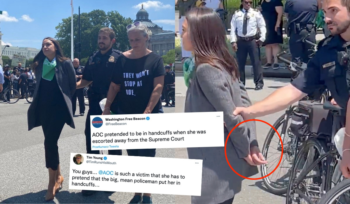 Ocasio-Cortez oskarżana o "udawanie aresztowania", żeby mieć bardziej dramatyczne zdjęcia
