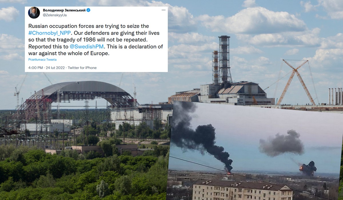 Ukraińskie media: Rosjanie przejęli elektrownię jądrową w Czarnobylu. Zełenski: to wojna wydana całej Europie