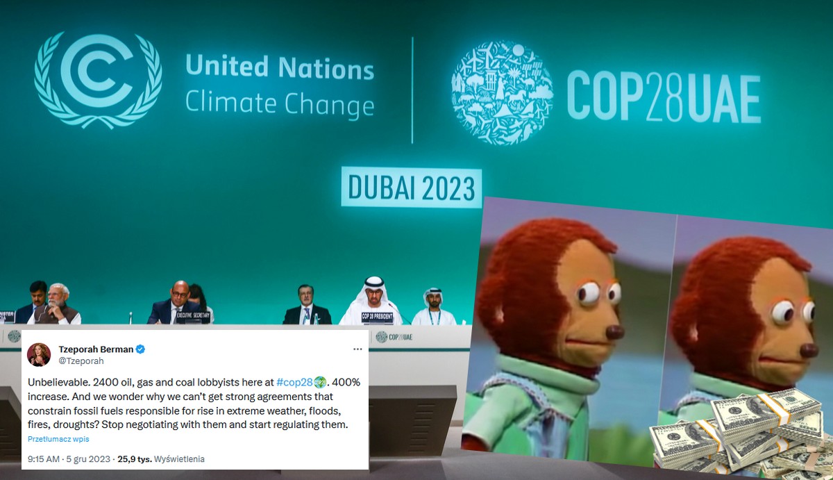 Aktywiści alarmują, że na konferencji w Dubaju roi się od lobbystów branży paliwowej