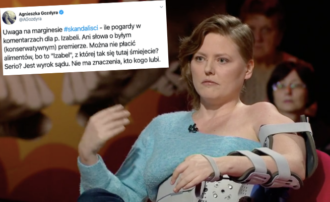 Gozdyra: "ile pogardy w komentarzach dla p. Izabeli. Serio? Jest wyrok sądu"