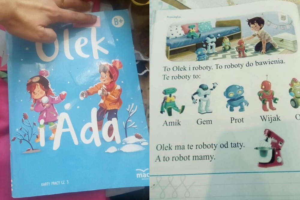 Elementarz dla przedszkolaków subtelnie sugeruje, gdzie jest miejsce kobiet