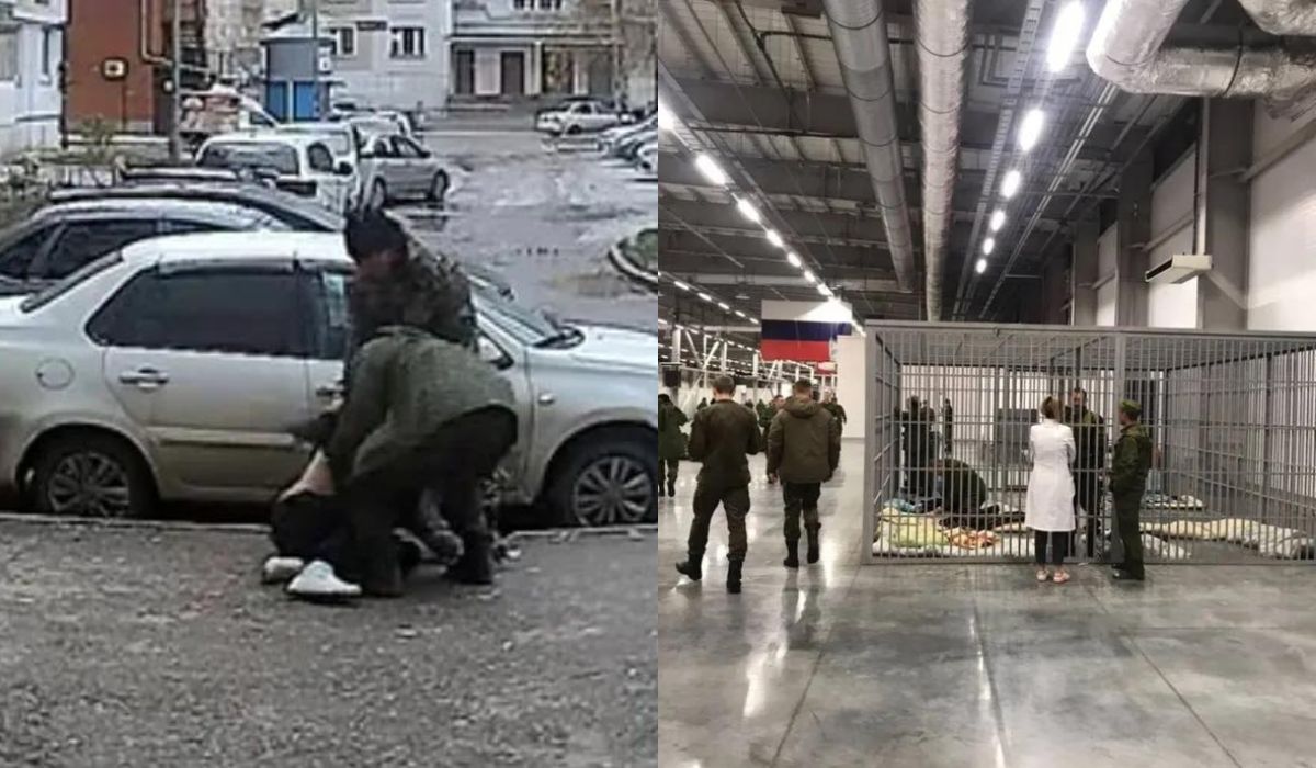 Rosyjskie władze potwierdzają, że pijani żołnierze trzymani są w klatkach