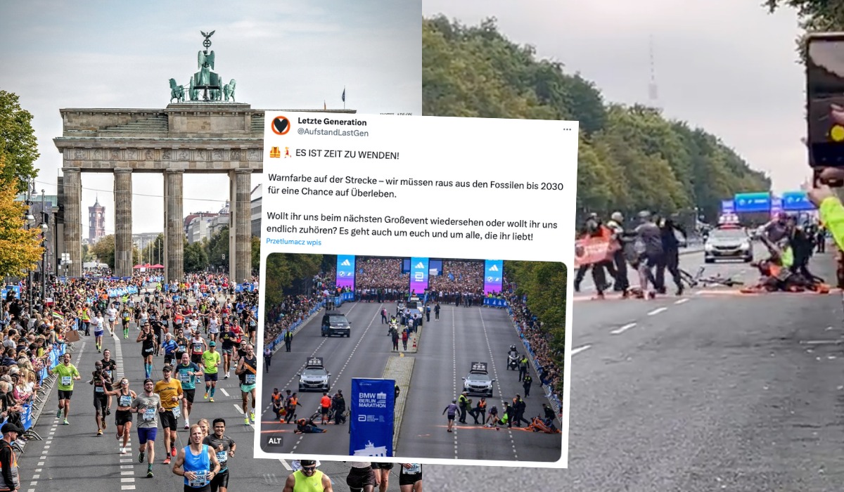 Mimo gróźb i próśb burmistrza aktywiści klimatyczni i tak zakłócili maraton w Berlinie