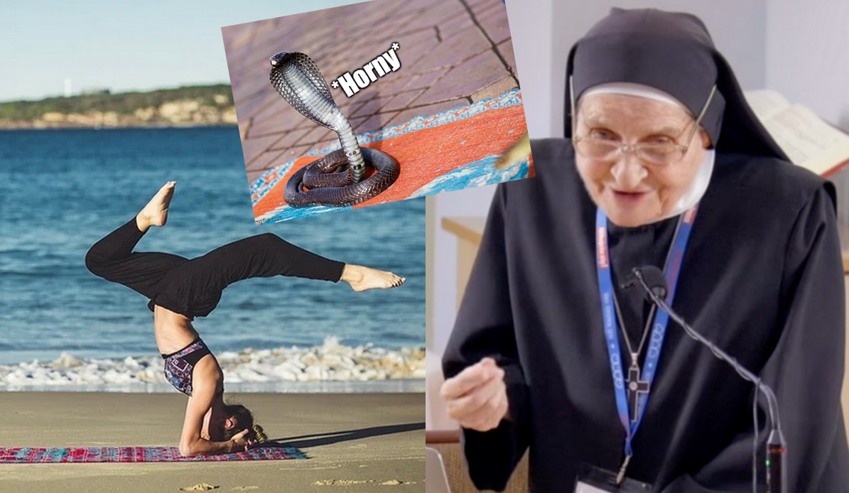 Tłumaczenia siostry Pawlik, czym grozi joga, stały się niezwykle popularne, ostrzega przed podnieceniem