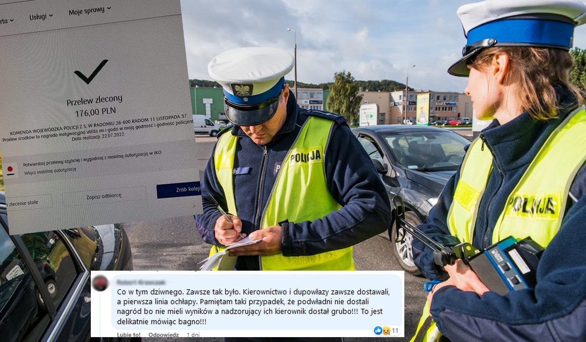 RMF FM: przełożeni w policji rozdzielili nagrody tak, żeby góra dostała dużo, a szeregowi funkcjonariusze resztki