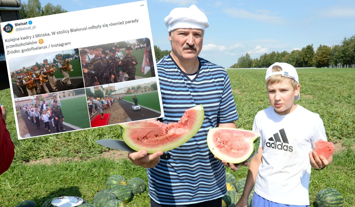 Białoruś zaprzęgła do propagandy nawet przedszkolaki, muszą wkładać mundurki i paradować