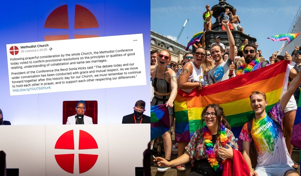 Kościół zaakceptował jednopłciowe małżeństwa, ale nie w Polsce i nie Kościół katolicki, tylko metodystów