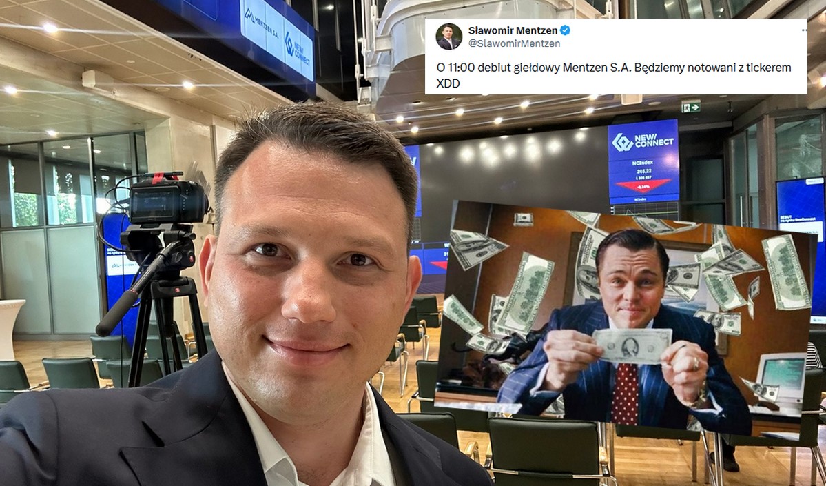 Mentzen z XDD na giełdzie, niebawem może zostać najbogatszym posłem