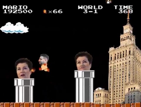 Patryk Jaki jako Mario. Odbija Platformie Warszawę