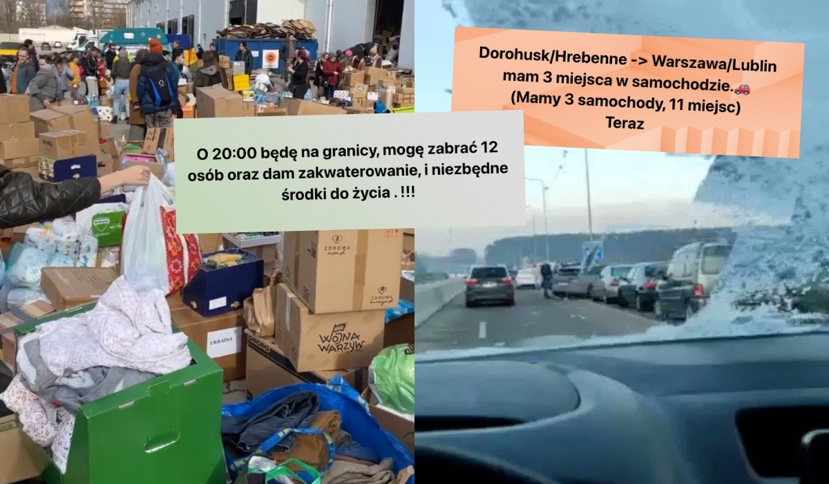 Polacy z różnych stron kraju zjechali pod granicę, żeby pomagać Ukraińcom