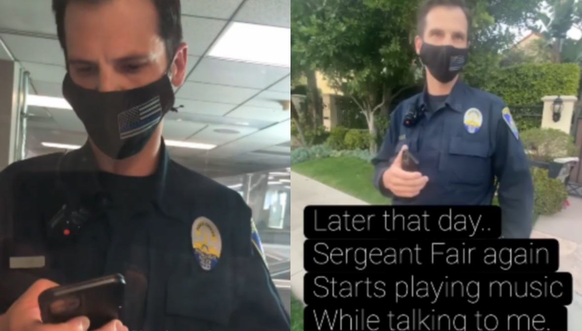 USA: nagrywany podczas interwencji policjant zaczął puszczać muzykę, żeby nagranie naruszało prawa autorskie