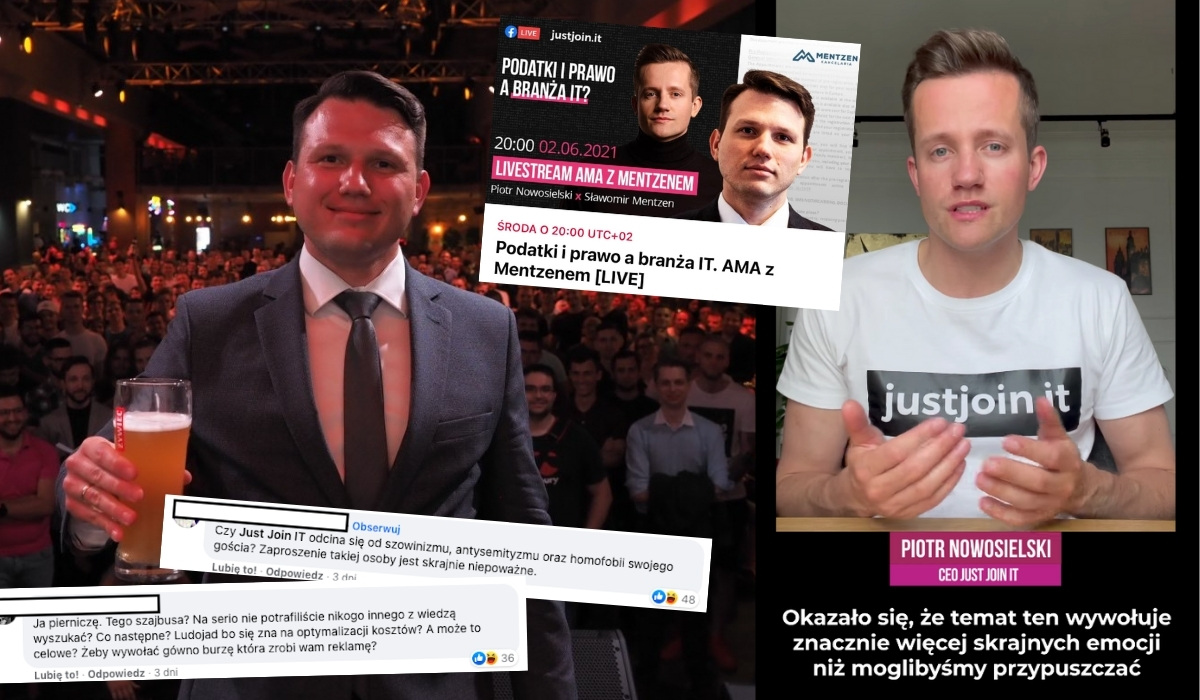 Firma rekrutacyjna odwołała live z Mentzenem, bo okazało się, że jest kontrowersyjny