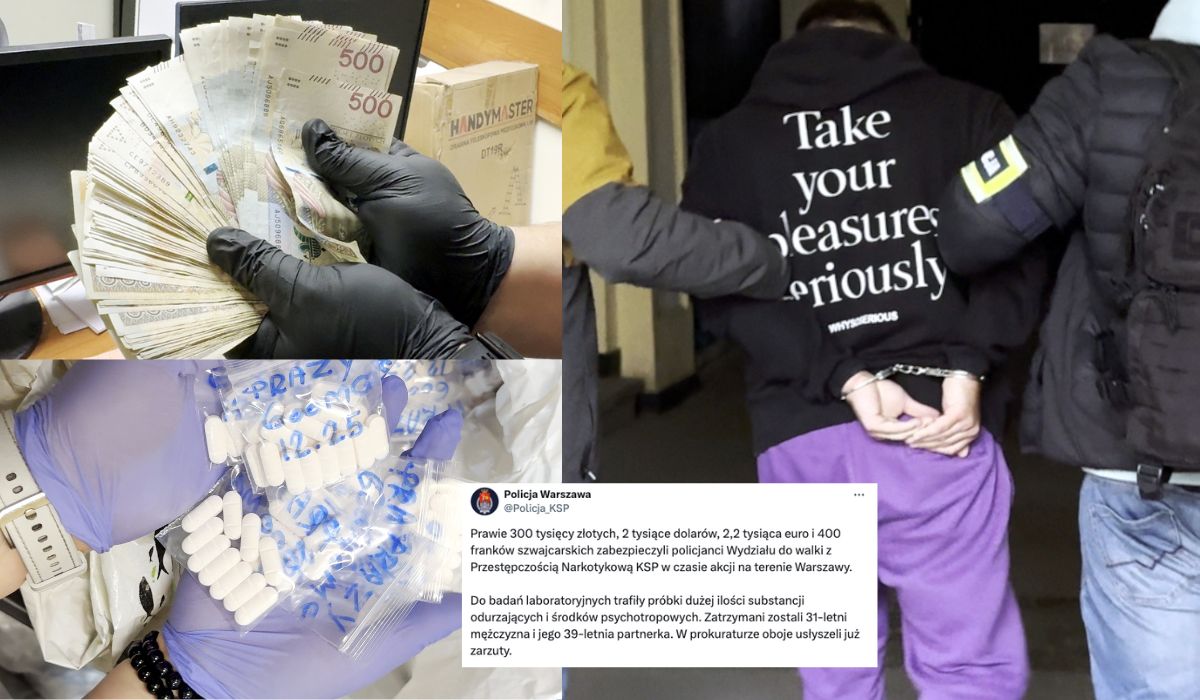 Warszawa: policja zatrzymała parę, którą połączyła miłość do dystrybucji narkotyków