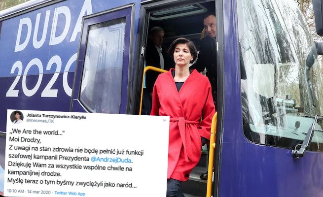 Jolanta Turczynowicz-Kieryłło rezygnuje z prowadzenia kampanii Dudy "z powodów zdrowotnych"