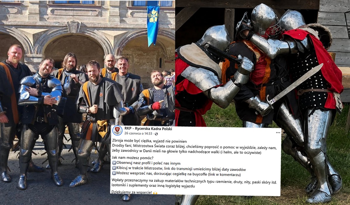 Polska reprezentacja rycerzy po raz ostatni przed mistrzostwami prosi o wsparcie, bo zbroja może być ciężka, ale wyjazd nie powinien