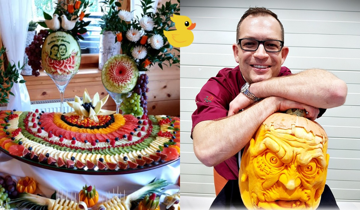 Rozmawiamy z mistrzem carvingu, czyli takiego wycinania w owocach i pytamy, czy to fajnie tak bawić się jedzeniem