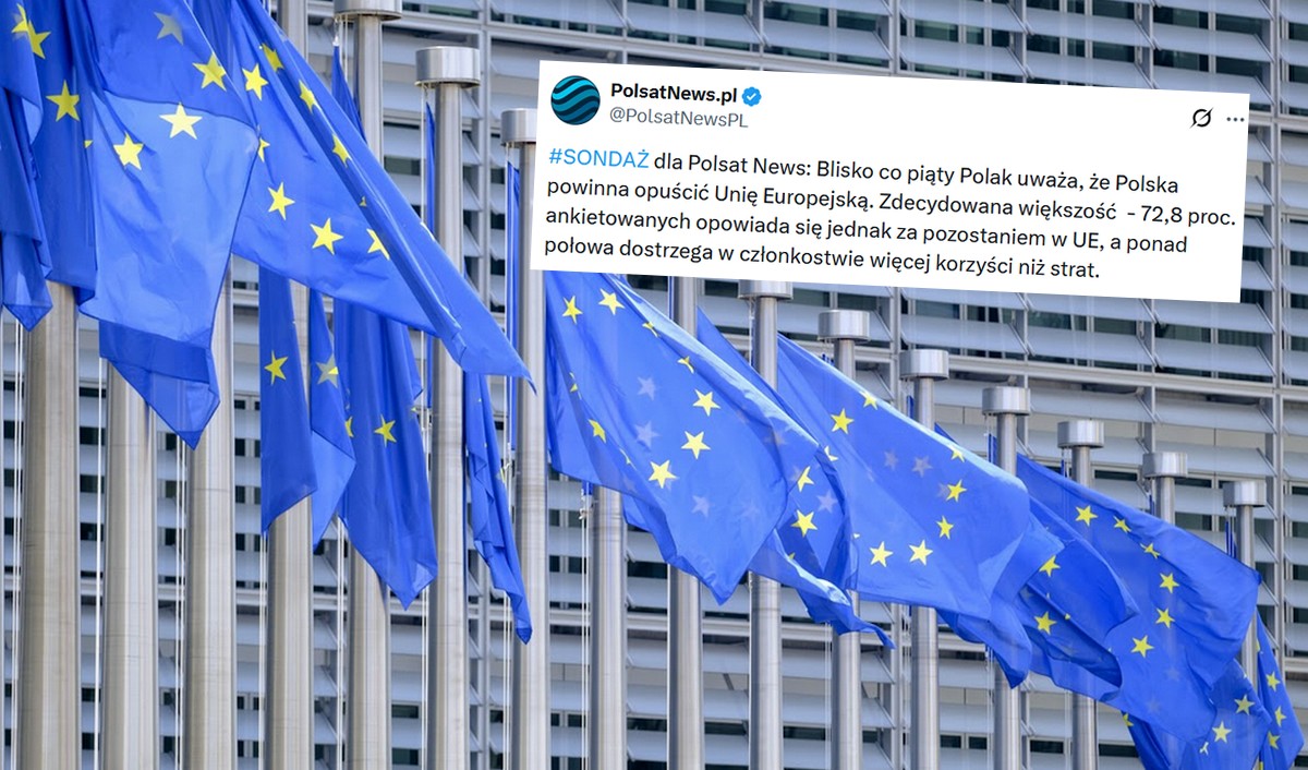 Sondaż: większość Polaków chce zostać w UE, zdecydowanych na wyjście jest 6,7%