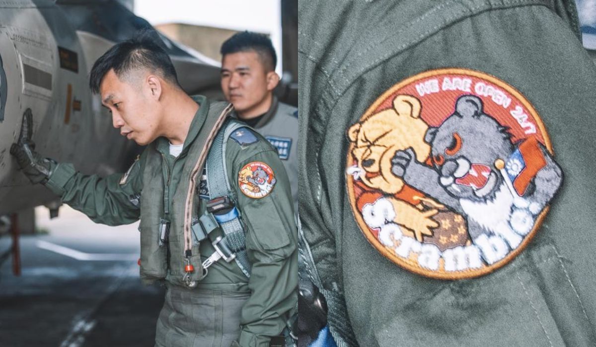 Tajwan: naszywki z niedźwiedziem tajwańskim bijącym Kubusia Puchatka z jakiegoś powodu stały się hitem