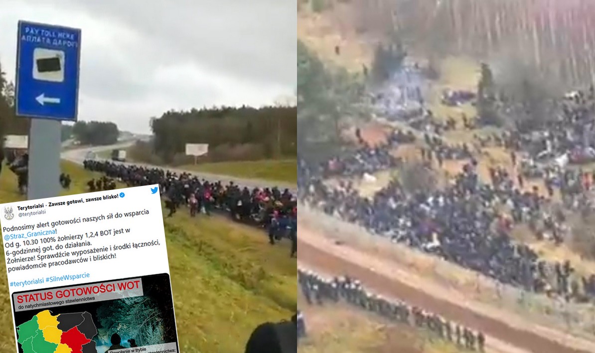 Kryzys na granicy: rząd zwołuje sztab kryzysowy, Wojska Obrony Terytorialnej ogłosiły alert gotowości