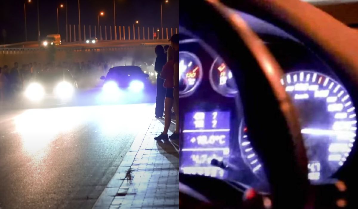 Do sieci trafiają nagrania z nocnych wyścigów w Warszawie, kierowcy nie odpuszczają nawet po wypadku w Krakowie