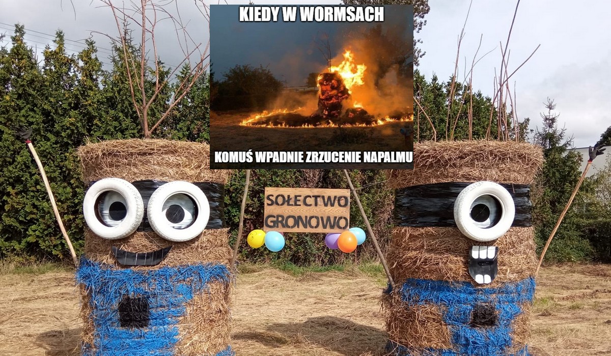 Gronowo: ktoś podpalił "witacze dożynkowe", trwa ustalanie kto się dopuścił takiego bestialstwa