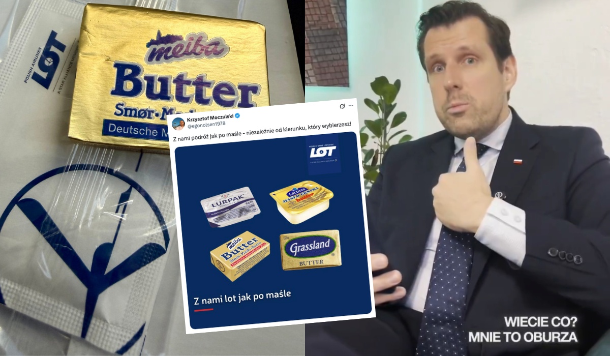 Rzecznik LOT tłumaczy oburzonemu europosłowi PiS, skąd wzięło się niemieckie masło na pokładzie samolotu