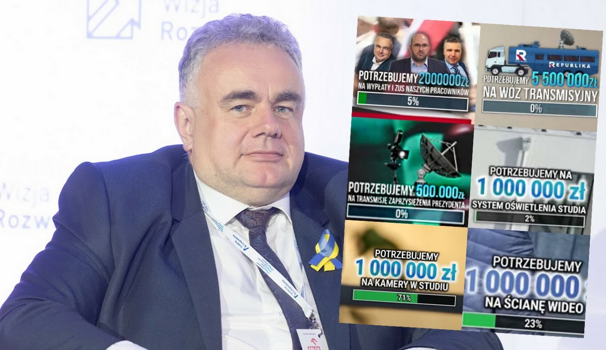 Ciągłe błaganie widzów TV Republika o datki okazało się bardzo skuteczne
