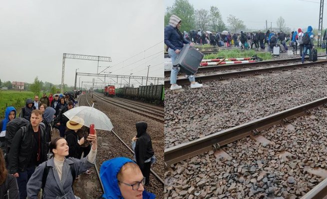 PKP ewakuowało pociąg, pół tysiąca osób w polu musiało nagle wezwać taksówkę