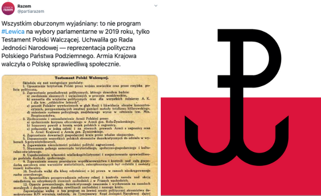 Trolling partii Razem: pokazali, o co walczyli powstańcy, początkowo nie ujawniając źródła