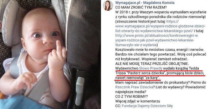 Poradnik dla rodziców zaleca bicie małych dzieci, psycholog walczy o wycofanie książki
