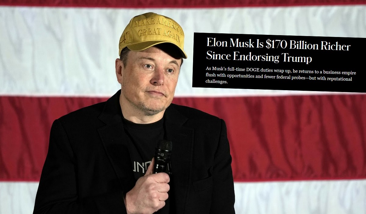 Od kiedy Musk oficjalnie poparł Trumpa jego fortuna urosła o 170 mld dolarów