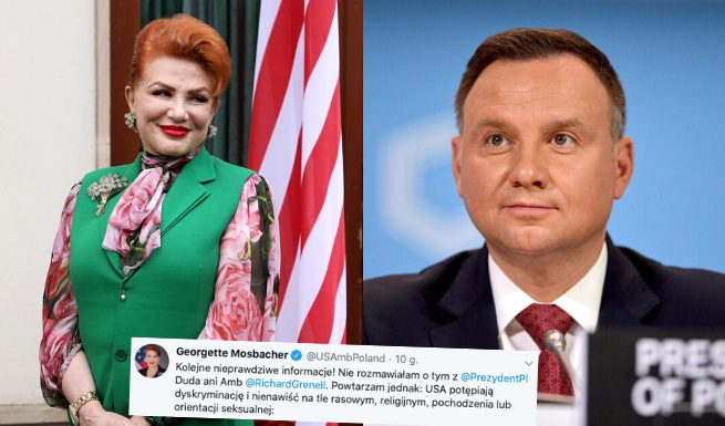 DGP: Duda upomniany przez ambasadę USA za słowa o LGBT. Ambasador: to fejk