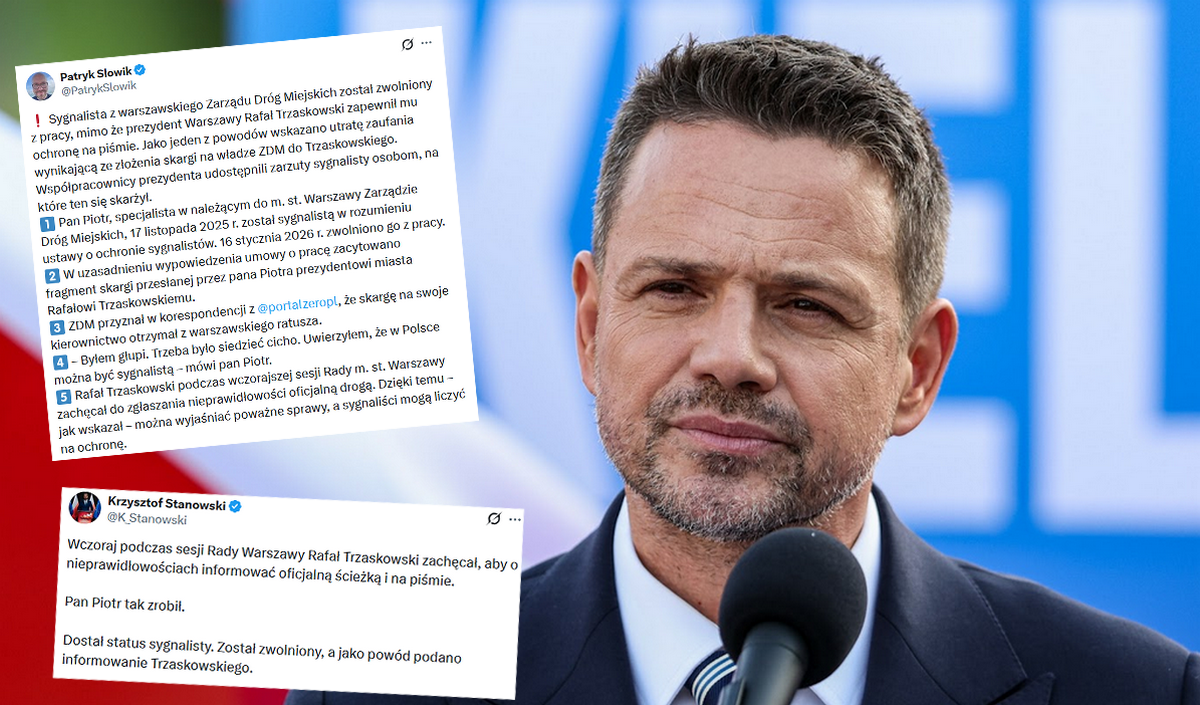 Warszawa: ZDM zwolniło pracownika informującego o nieprawidłowościach, Trzaskowski nie pomógł