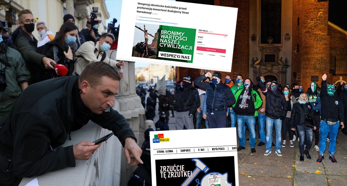 Zrzutka.pl nie wybrzydza i pomaga Bąkiewiczowi zbierać na bojówki