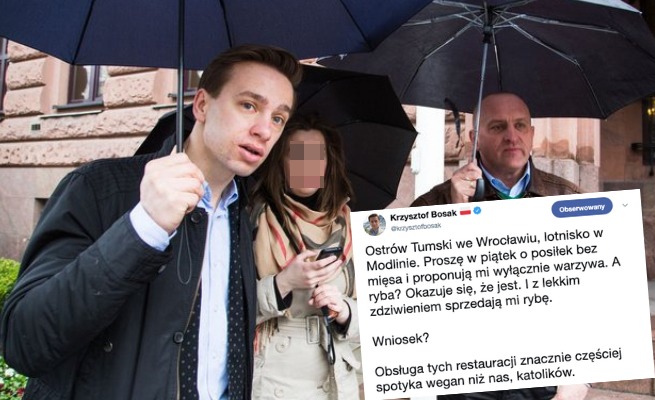 Bosak zamówił danie bez mięsa, dostał same warzywa. "Obsługa częściej spotyka wegan niż katolików"