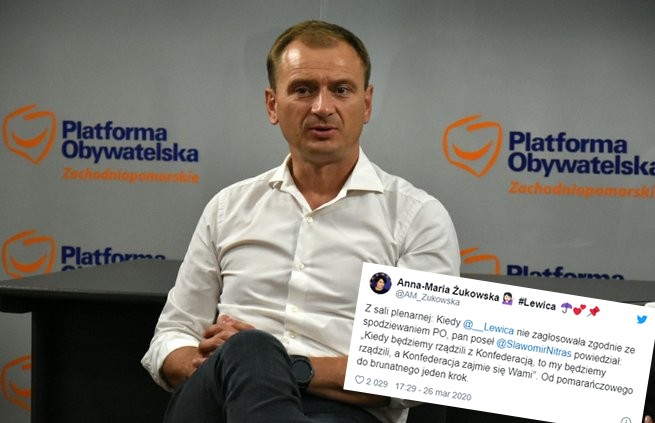 Poseł PO straszy Lewicę, że jak PO będzie rządzić, to napuszczą na nich Konfederację