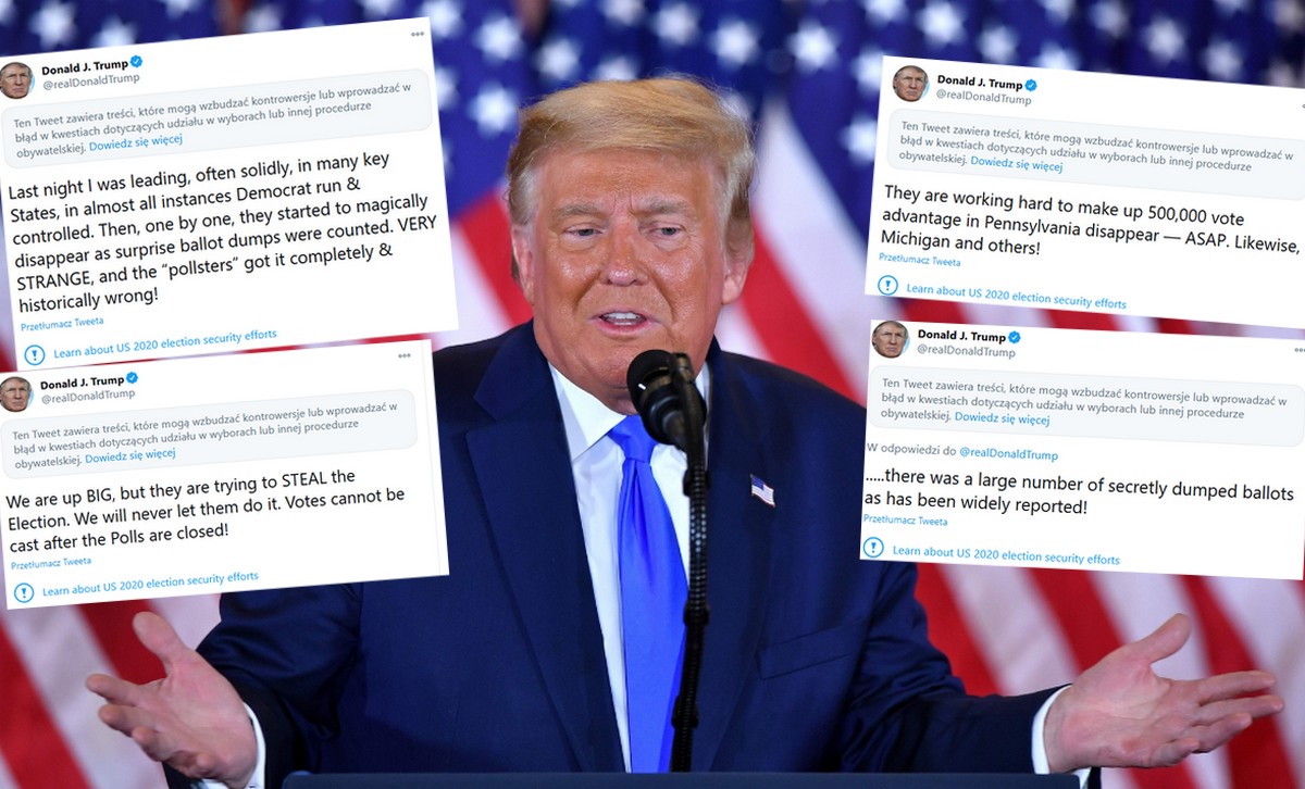 Twitter zaczął cenzurować wpisy Trumpa z fejkowymi lub zmanipulowanymi wiadomościami
