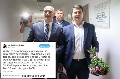 Misiewicz obrażony porównaniami do Andruszkiewicza